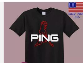 PING Golf Men_s Black T-Shirt Size S-5XL Unisex T-Shirt M