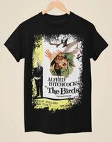 The Birds - Movie Poster Inspired Unisex Black T-Shirt XS