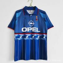 95-96AC Milan Vintage Jersey Baggio, Savicevic Maldini Van Bastenvia Football Jersey S