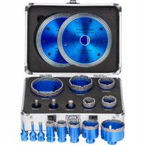Diamond Hole Saw Set 6-68 Mm M14 + 2× X-Turbo Disc 125 Mm