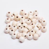 Karštas išpardavimas Aukštos kokybės „Pasidaryk pats“ laisvi karoliukai Balti turkio spalvos Auskarai Pakabukai Karoliai Apyrankė 3-10mm Apie 20/30/40/50 vnt. Natūralus akmuo Apvalūs 4mm about 40Pcs