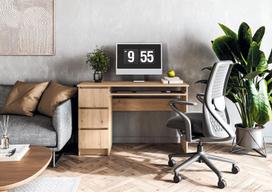 CINO Desk, Artisan Oak – modernus rašomasis stalas su stalčiais