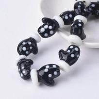 10 vnt. 18x14 mm pirštinės formos rankų darbo lampwork stiklo laisvi karoliukai papuošalų gamybai, pasidaryk pats amatų reikmenys 18x14mm-10pcs gray