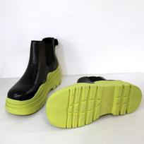 Fashion Women Black White Chelsea Boots 2024 Autumn Punk Gothic Shoes Ankle Sock Boots High Platform Fashion Short Boots Green 35