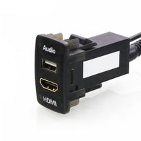 USB Input Port & HDMI Input Port Audio Parts Switch Hole Panel for Honda