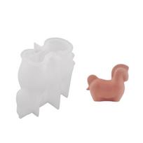Silicone Cement Plaster Molds Little Horse Shape Figurine Moulds Suitable for Crafting Enthusiasts Hand-Making Craft S white