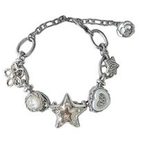 Heart Star Chain Bracelet Unique Wrist Jewelry Stylish Star Pendant Bracelet Charm Bracelet Perfect for Daily Wear 1