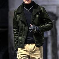 Men's Fur-Lined Lamb Wool Suede Jacket - Thickened Winter Style 3XL