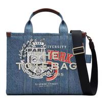 Marc Jacobs X A.P.C. Collaboration Logo Embroidered Adjustable Detachable Shoulder Strap Tote Bag Women tote bags Blue 2F5HTT017H02-478 Basic Set (Bag)