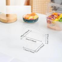 100pcs Fruit Cutting Packaging Box Fresh Cut Fruits Salad Desserts Cakes Camping Picnics Transparent Carrying Case Disposable Handheld Empty Box 230ml  100pcs empty box