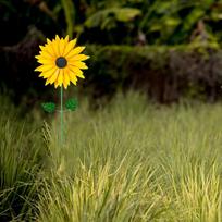 Metal Rotating Sunflower Wind Spinner Sunflower Windmill with Stake Standing Lawn Flower Pinwheel Outdoor Garden Decorations