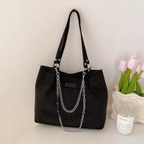 Women'S Fashion Luxury Design Shopper Totes Large-Capacity Pu Leather Rhinestones Shoulder Handbag Female Brand Top Handle Bags Quality