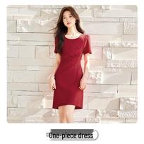 Women's Short-Sleeved Professional Dress – 2026 Spring/Summer Collection, Elegant Goddess Style for an Elevated Look. XL