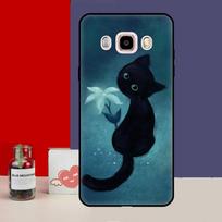 Black Cat Cartoon Cute Case For Samsung Galaxy J3 J5 J7 2017 J1 A3 A5 2016 J4 J6 Plus A6 A8 A7 A9 J8 2018 Cover A3 2017 - A320