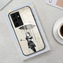 Street Art B-Banksy Graffiti Phone Case For Samsung S26 S25 Edge Ultra 23 22 21 20 Ultra Plus S24 Fe Glass Cover Galaxy S26 Ultra
