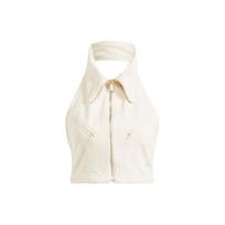 Adidas Originals Montreal Denim Cropped Vest Women White IS3580 M
