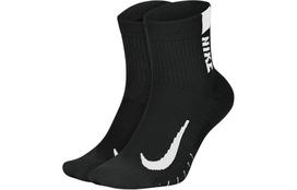 Nike Running Ankle Socks 2 Pair Crew Socks Unisex 2 Pack Black SX7556-010 7-9 white