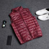 Sleeveless Down Jacket For Men Pure Warm Pocket Vest Coat Lightweight Down Duck Vest Coats Male L