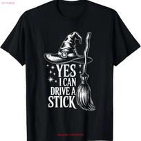 Witch T Shirt for Dad Mom Daughter Coworker Friends Family vintage Washed Versatile homme Top For Everyday Wear Breathable S