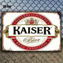 Vintažinis austriškas metalinis alaus ženklas Kaiser alaus darykla skardinis plakatas x Namų baro garažo sienos dekoras Rustic 20x30cm（7.8x11.8inch）