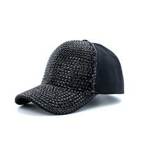 Baseball Cap Outdoor Sun Hat with Full Rhinestone Decoration Adjustable Back Strap for Casual and Sports Use One Size