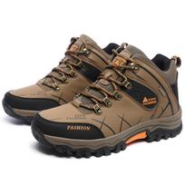 Waterproof Leather Hiking Boots for Men Outdoor Working Sneakers Casual Male Boots Available Size 39 to 47 Durable Footwear 39