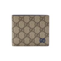 Gucci monogramos dvigubo sulankstymo piniginė Smėlio/Juodmedžio/Mėlyna Vyriškos piniginės Rudo atspalvio 768243-FACQC-9751 Box(Basic Set+Box)