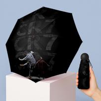 Cristiano Ronaldo Pattern Printed Mini 5 Folds 8 Ribs Compact Umbrella Windproof Waterproof Lightweight Portable Folding