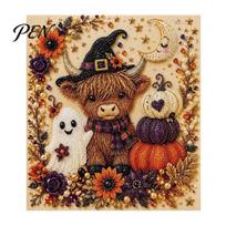 Easy DIY Art for Craft Enthusiasts Halloween Faux Pearl Painting Kit, Cute Ghost 3D Stress Reducing Hobbies Women Kit Adults, Christmas Home D