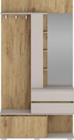 Prieškambario spinta Bafra, 120x41x223 cm, ruda/smėlio spalvos