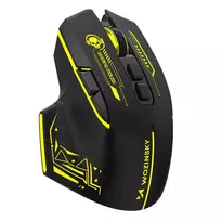 Wozinsky WMGB-1181 Wireless Optical Gaming Mouse 3200 DPI with Built-in Battery and Backlight - Black and Yellow