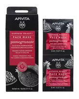 Set, Apivita, Express Pomegranate, Revitalising, Cream Mask, For Face, 2 pcs, 8 ml