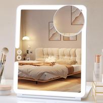 Įkraunamas kosmetinis veidrodis su LED apšvietimu – 1X/10X didinimas, 3 šviesos režimai, kelioninis