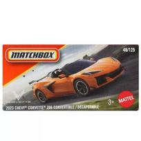 Matchbox: mažasis automobilis popierinėje dėžutėje 2023 m. Chevy Corvette Z06 kabrioletas