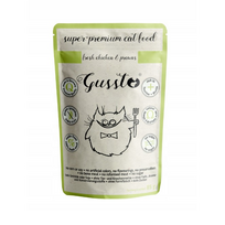 GUSSTO Fresh Chicken & Prawns konservai katėms su vištiena ir krevetėmis, 85g