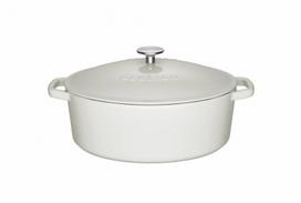 Gerlach Natur Iron 5,5 l keptuvė su dangčiu, ketaus, balta indukcija