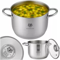 Karl Hausmann INDUKCINĖS DUJINĖS 1,6L 16cm nerūdijančio plieno indukcinis PUODAS SU DANGČIAIS