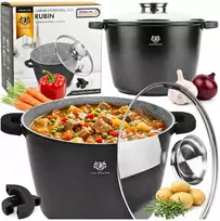 Karl Hausmann DIDELIS PUODAS 6,2L INDUKCINĖS DUJINĖS AUKŠTOJO MARMULIO PUODAS ORKAITĖS PUODUOMS