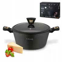 INDUKCINIS PUODAS Marmurinis su dangteliu Gaz Starke Pro Dark Gold 6 l 28 cm