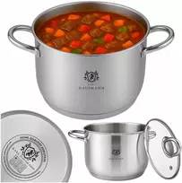 Karl Hausmann INDUKCINĖS DUJINĖS DUJINĖS NENERŪDIJANJO PLIENO 5L 24cm SU DANGČIU KISTI PUODAI