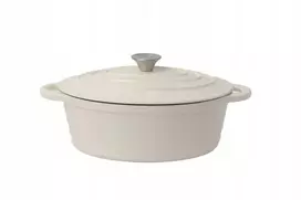 Bez Marki Ovalus ketaus puodas Tierra 30cm 4L kreminis NOIS