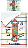 Riposo RENFORCE medvilnės vaikiškas patalynės komplektas SKATE 140x200 cm