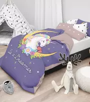 Riposo RENFORCE Digital medvilnės vaikiškas patalynės komplektas BE A DREAMER 140x200 cm