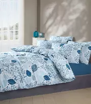 Riposo RENFORCE medvilnės patalynės komplektas HAVANA Mėlynas 200x220 cm