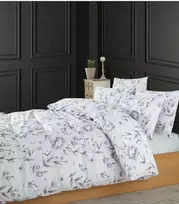 Riposo Premium satino medvilnės patalynės komplektas LOUISE Pilkas 200x220 cm