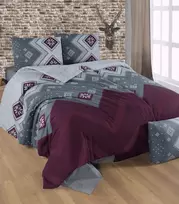 Riposo FLANELĖS patalynės komplektas FREYA BORDEAUX 200x200 cm