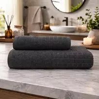 RIPOSO rankšluostis Jacquard Anthracite 70x140 cm