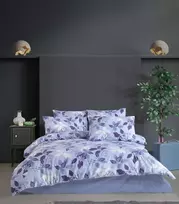 Riposo RENFORCE medvilnės patalynės komplektas WESLEY Mėlynas 200x220 cm