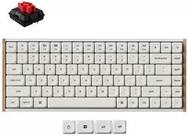 Klaviatūra žaidimams Keychron K3U-Q1Z 75% Milk POM Raudona Switch 8K