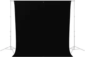Fotografijos Fonas - Westcott Wrinkle Resistant 2.7 x 3m Poliesterio Turtingas Juodas